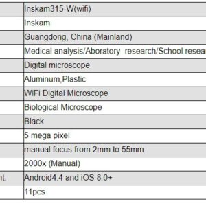 مشخصات میگروسکوپ میکروسکوپ دیجیتال وای فای Inskam۳۱۵-W
